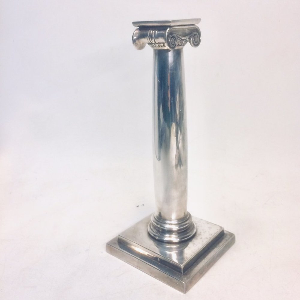 Antique Gorham Silver Plate Column Candleholder
